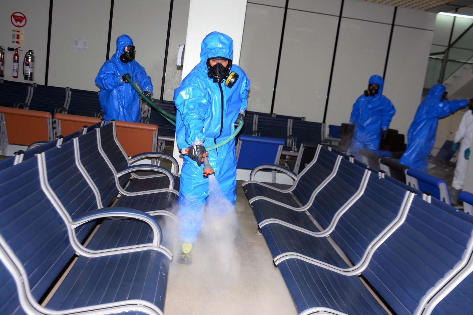Civil Defence conducts deep enhanced cleaning of Bahrain International